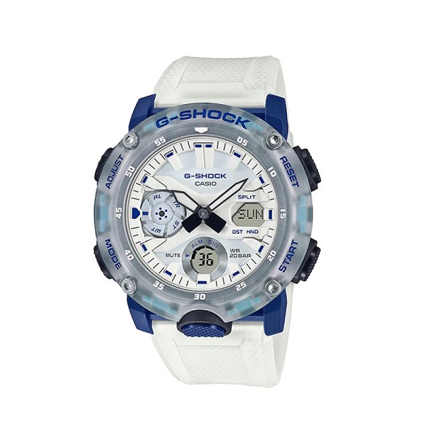 Casio G-Shock Analog-Digital White Band Watch for Men - GA-2000HC-7ADR