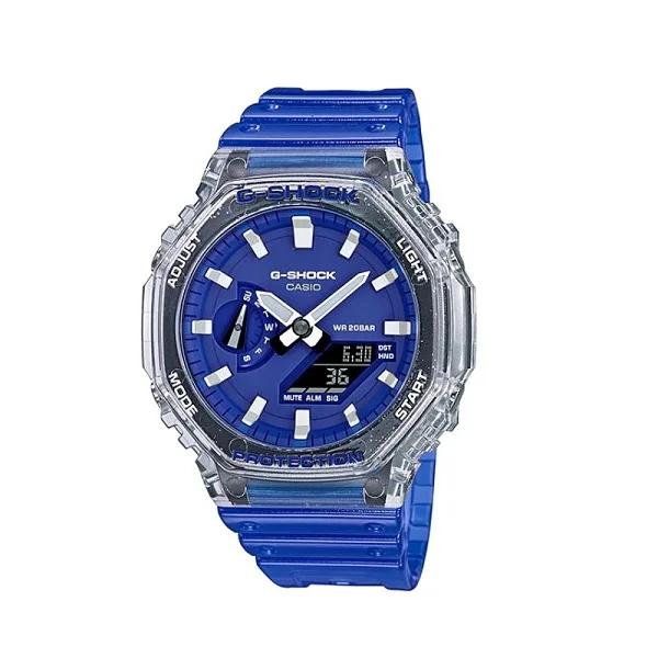 Casio G-Shock Analog-Digital Blue Band Watch for Men - GA-2100HC-2ADR