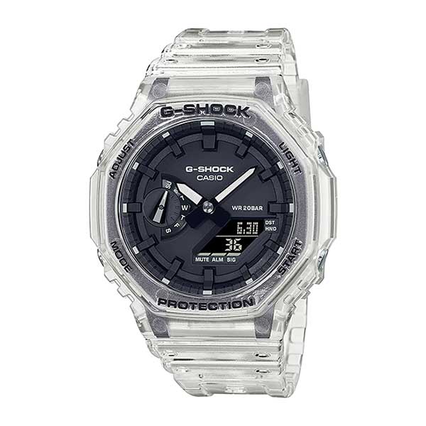 CASIO G-SHOCK Transparent Analog-Digital Watch - GA-2100SKE-7ADR