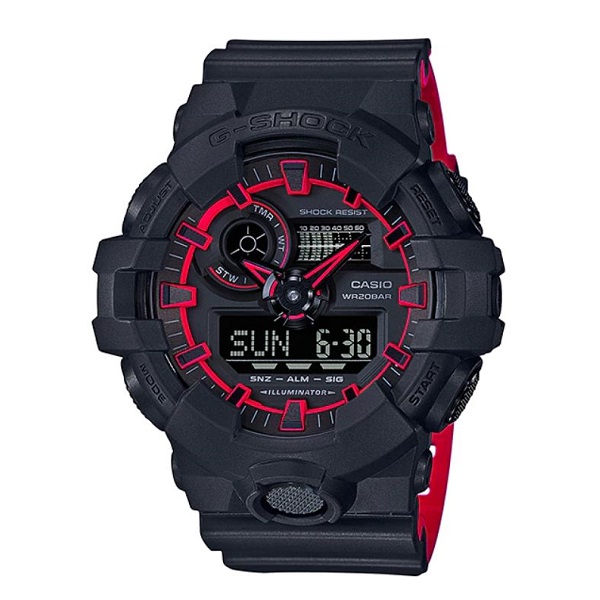 Casio G-Shock Black Band Sport Watch for Men - GA-700SE-1A4DR