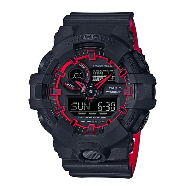Casio G-Shock Black Band Sport Watch for Men - GA-700SE-1A4DR
