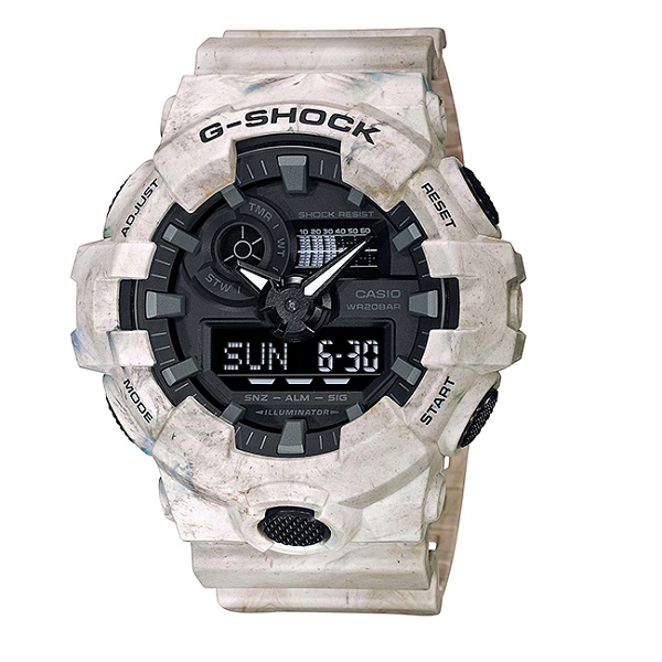 Casio G-Shock Utility Wavy Marble Analog-Digital Watch for Men - GA-700WM-5ADR