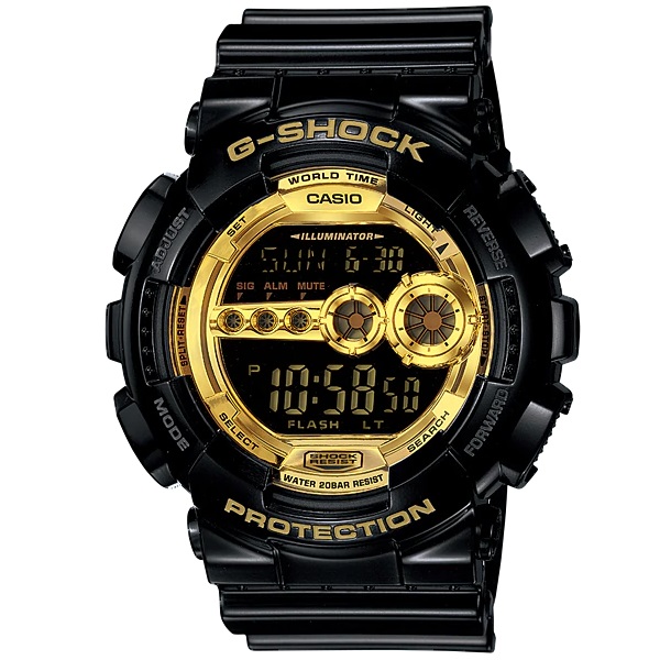 Casio G-Shock Gold Dial Digital Unisex Watch - GD-100GB-1DR