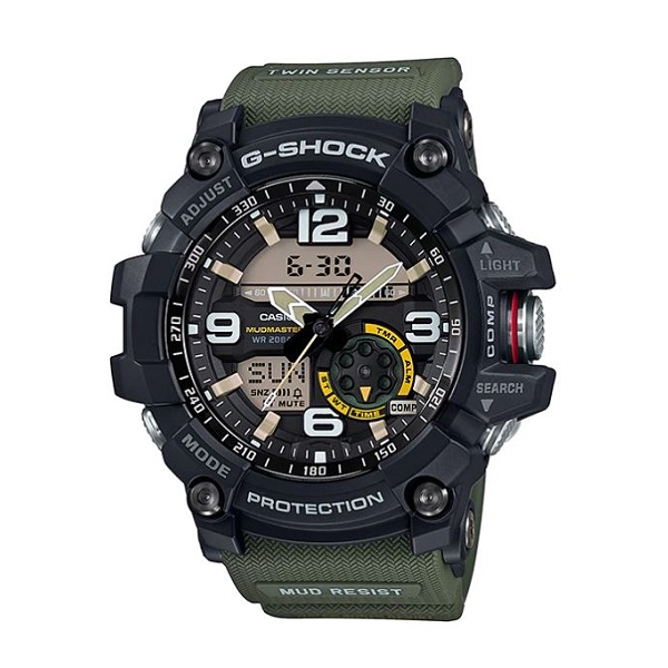 Casio G-Shock Mudmaster Analog Digital Watch for Men, Green - GG-1000-1A3DR