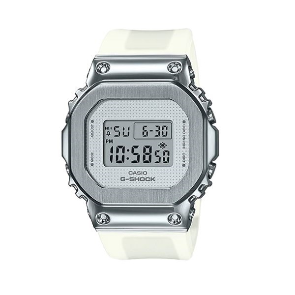 Casio G-Shock Digital White Band Watch for Women - GM-S5600SK-7DR