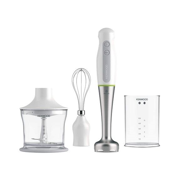Kenwood Triblade Hand Blender 600Watts, White/Green - HDP109WG
