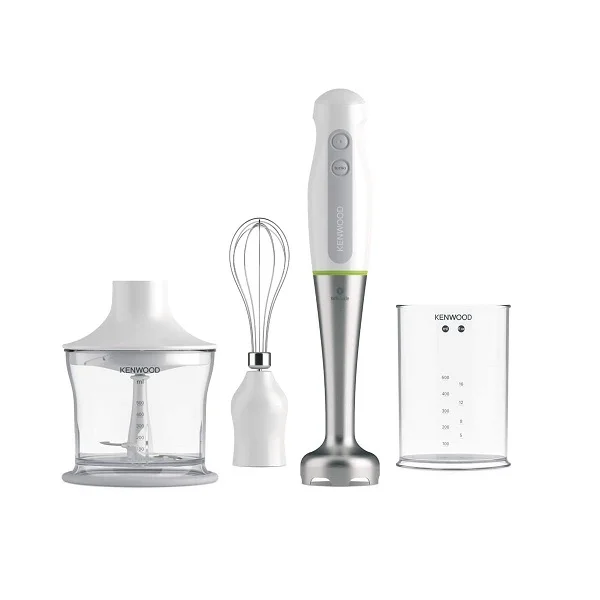 Kenwood Triblade Hand Blender 600Watts, White/Green - HDP109WG