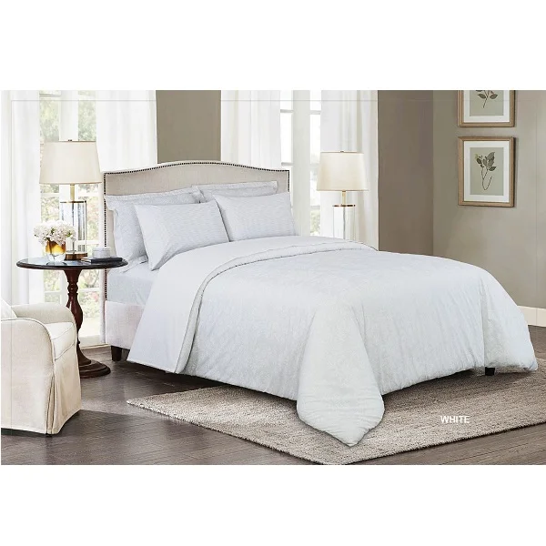 Cannon Twin Peace On Earth Comforter Set of 3 Pieces, White - HT03088-WHT