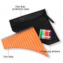 18-Pipe Pan Flute, Panpipe Musical Wind Instrument with Carrying Bag for Beginners, Yellow - PAN-18-HOLE-YELLOW