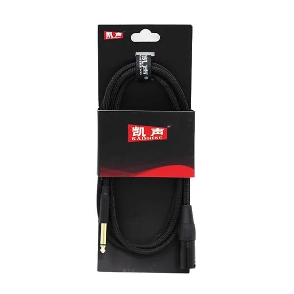 Audio Extension Cord, Jack-XLR 6.5 Male-Male, 1.8m - J1.8XLR