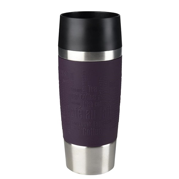 Tefal 0.36L Travel Mug, Blackberry/Silver - K3085114
