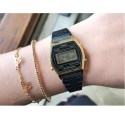 Casio Vintage Stainless Steel Black Band Watch for Unisex - LA690WGB-1DF