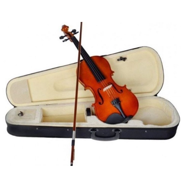 ENJOY 3/4 Solid Maple Violin with Soft Case, Brown - HV-01A-3/4