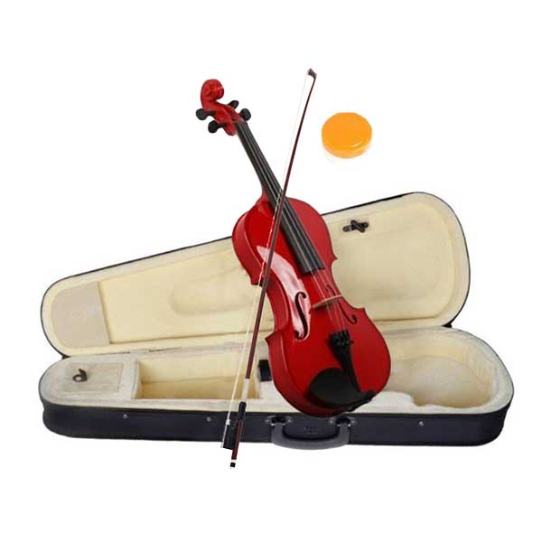 LCM Full Size Student Violin with Case, Red - LCM-V4/4 RED