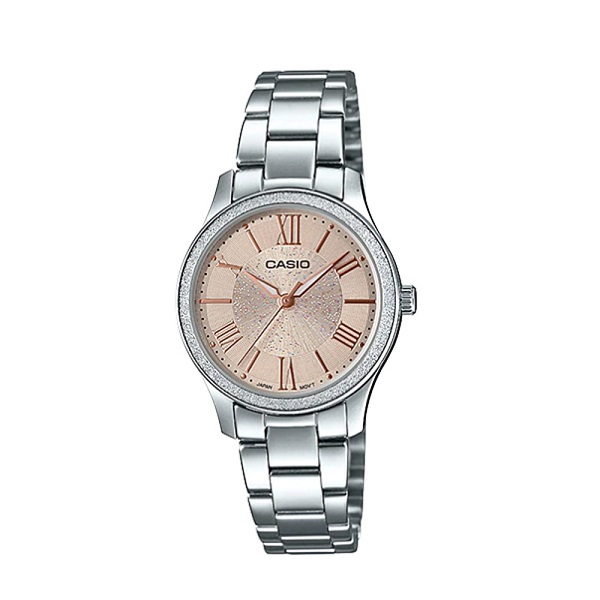 Casio Analog Stainless Steel Grey Dial Watch for Women - LTP-E164D-9ADF