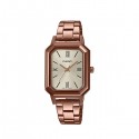 Casio Stainless Steel Rose Gold Dial Watch for Women - LTP-E168R-9BDF