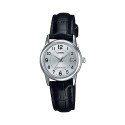 Casio Silver Dial Leather Band Watch for Women- LTP-V002L-7BUDF