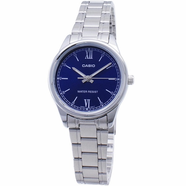 Casio Analog Blue Dial Stainless Steel Band Watch for Women - LTP-V005D-2B2UDF