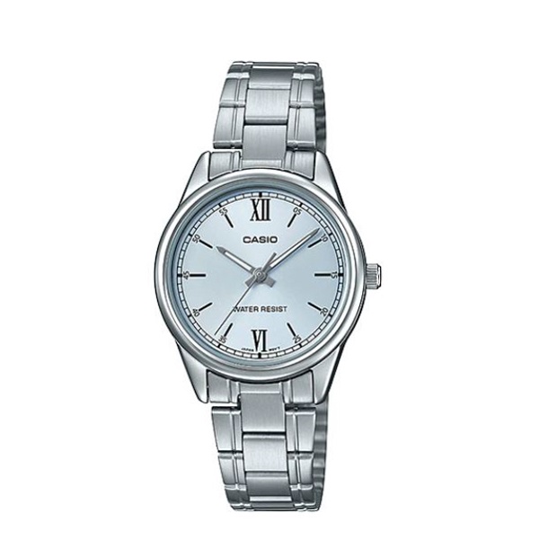 Casio Analog Stainless Steel Band Watch for Women - LTP-V005D-2B3UDF
