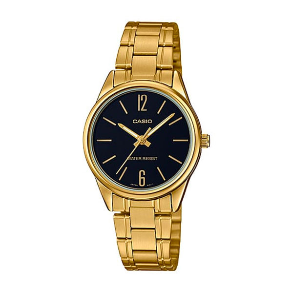 CASIO Analog Gold Tone Stainless Steel Watch for Women - LTP-V005G-1BUDF