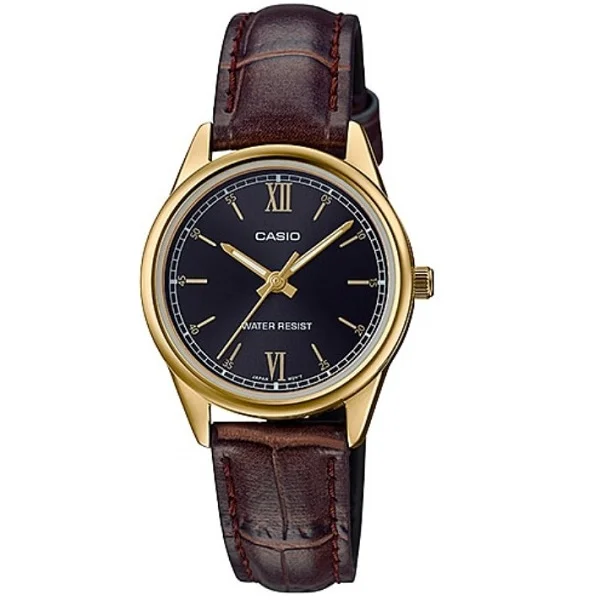 Casio Analog Leather Band Watch for Women - LTP-V005GL-1B2UDF