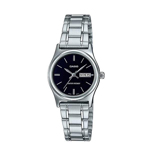 Casio Analog Stainless Steel Black Dial Women's Watch - LTP-V006D-1B2UDF
