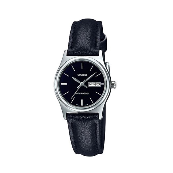 Casio Leather Band Black Dial Analog Watch for Women - LTP-V006L-1B2UDF