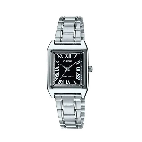 Casio Stainless Steel Black Dial Analog Watch for Women - LTP-V007D-1BUDF