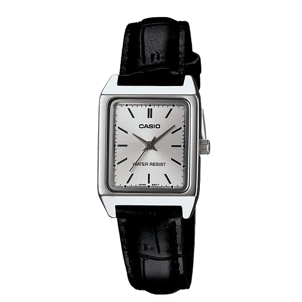 Casio Women Silver Dial Leather Band Casual Watch - LTP-V007L-7E1UDF