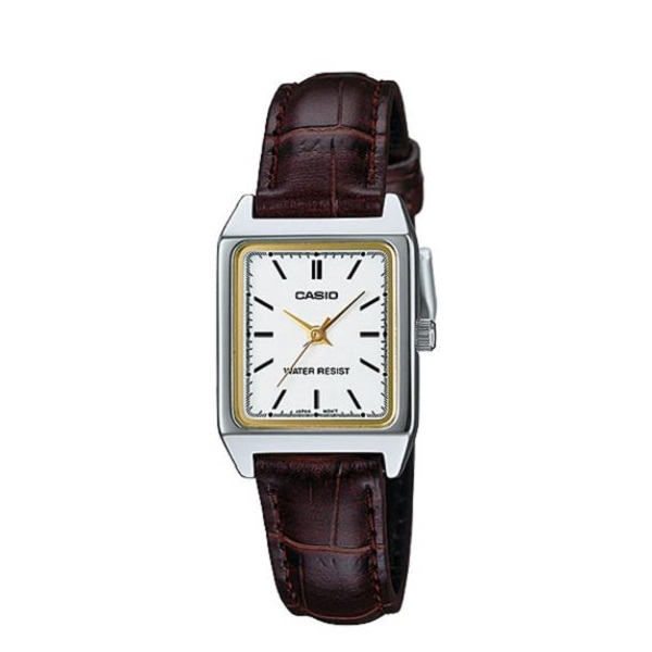 Casio Women White Dial Leather Band Casual Watch - LTP-V007L-7E2UDF