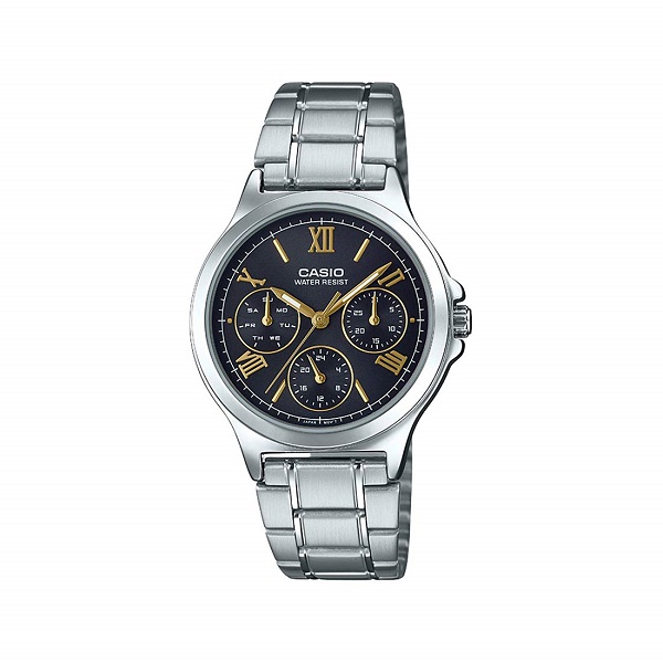 Casio Analog Stainless Steel Black Dial Women's Watch - LTP-V300D-1A2UDF