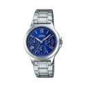 Casio Stainless Steel Blue Dial Analog Watch for Women - LTP-V300D-2A2UDF