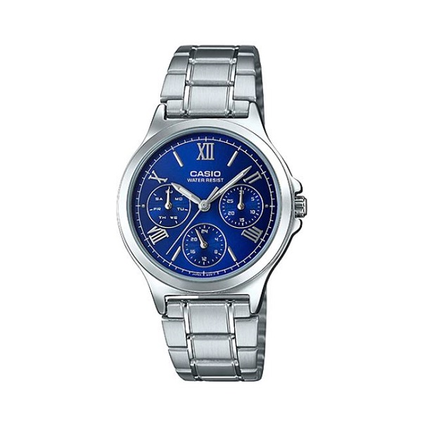 Casio Stainless Steel Blue Dial Analog Watch for Women - LTP-V300D-2A2UDF