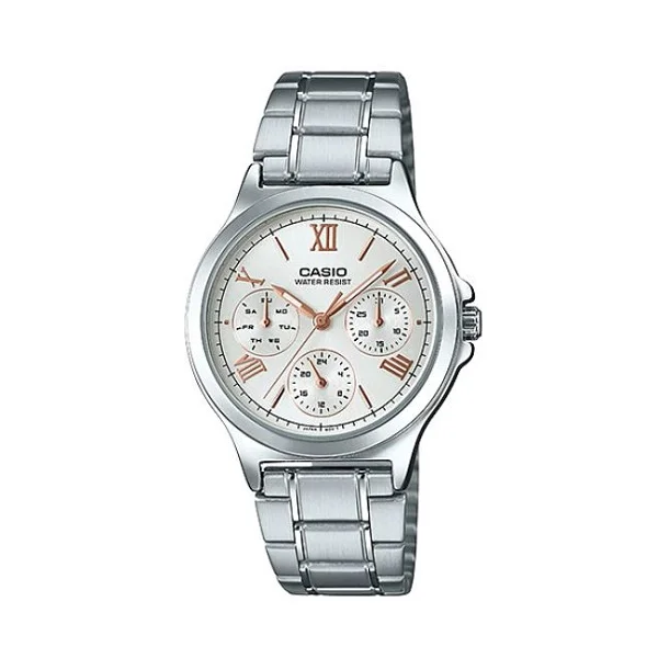 Casio Stainless Steel Blue Dial Analog Watch for Women - LTP-V300D-7A2UDF