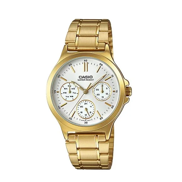 Casio Standard Gold Tone Stainless Steel Women Watch - LTP-V300G-7AUDF