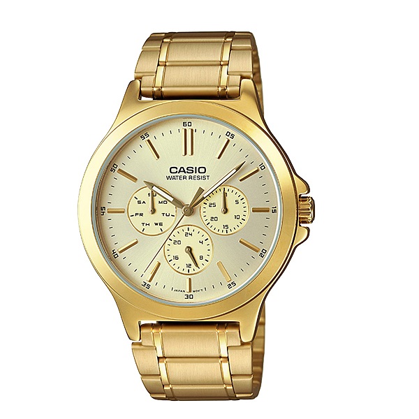 Casio Analog Gold Dial Dress Watch for Women - LTP-V300G-9AUDF