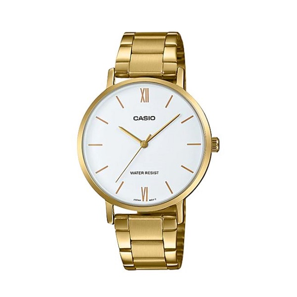 Casio Stainless Steel Analog White Dial Watch for Women - LTP-VT01G-7BUDF