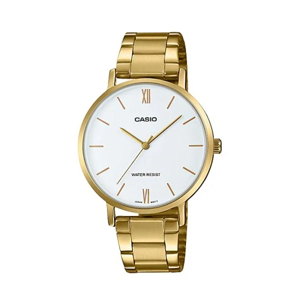 Casio Stainless Steel Analog White Dial Watch for Women - LTP-VT01G-7BUDF