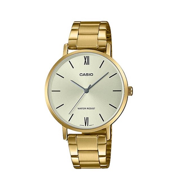 Casio Stainless Steel Analog Watch for Women - LTP-VT01G-9BUDF