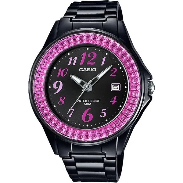 Casio Women's Black Dial Silicone Band Watch - LX-500H-1BVDF