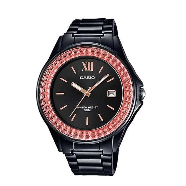 Casio Women's Black Dial Silicone Band Watch - LX-500H-1EVDF