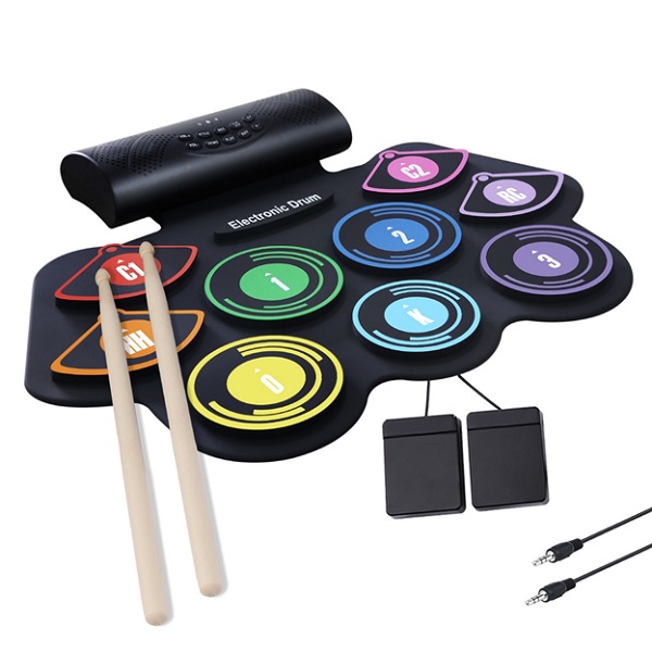 Artland Digital Colorful Drums For Kids, Black - MD-862