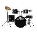 MICHAEL 5-Piece Complete Drum Set, Black - MICHAEL-DRUMS-BK