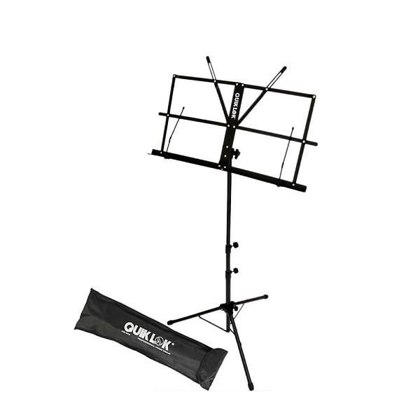 QUIKLOK Medium-Weight Foldable & Portable Music Stand With Bag - MS-335