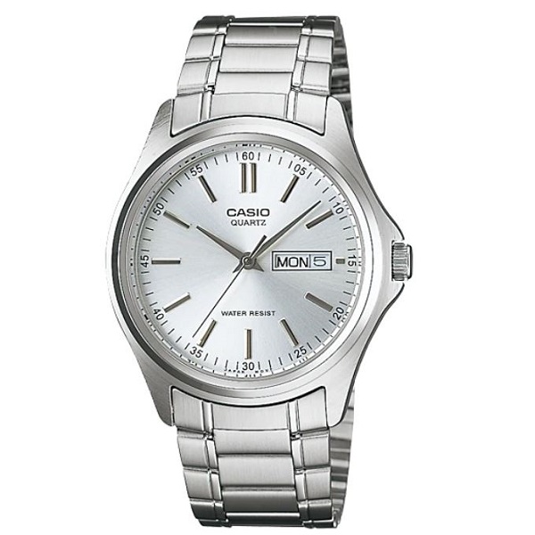 Casio White Dial Stainless Steel Watch for Men - MTP-1239D-7ADF