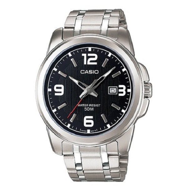 Casio Analog Black Dial Stainless Steel Band Watch for Men - MTP-1314D-1AVDF