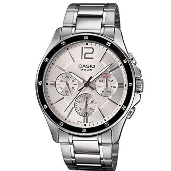 Casio Enticer Grey Dial Watch for Men - MTP-1374D-7AVDF