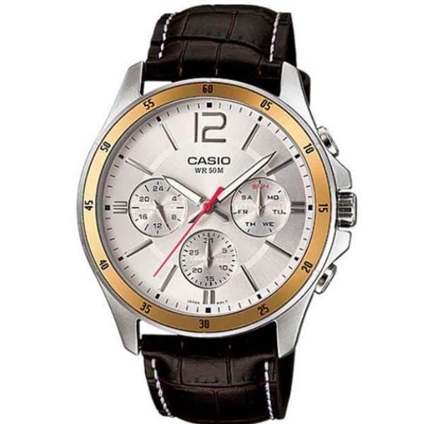Casio Analog Leather Band Watch for Men - MTP-1374L-7AVDF
