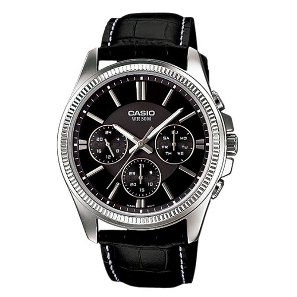 Casio Enticer Black Dial Men's Watch - MTP-1375L-1AVDF