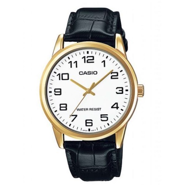 Casio Analog Dial Quartz Watch for Men, Black - MTP-V001GL-7BUDF